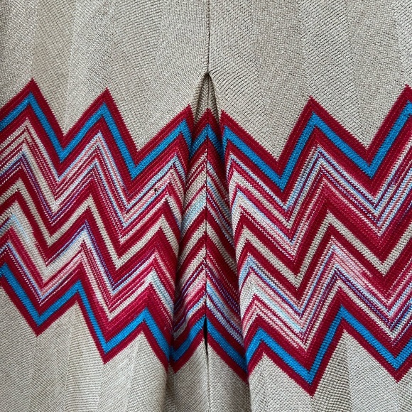90s Missoni Chevron Striped Knit Skirt | Wool Blend | Made in Italy - Picture 5 of 12